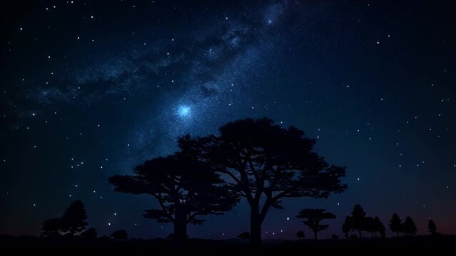 stars in the night sky video footage 4k