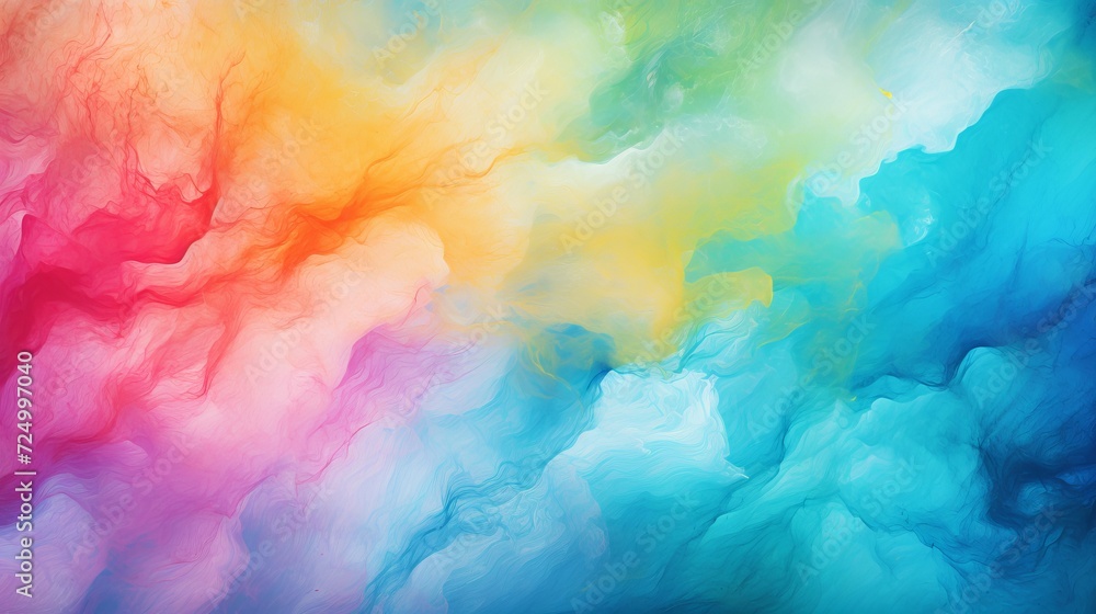 Wall mural vibrant and colorful watercolor paint background texture with bright and vivid hues
