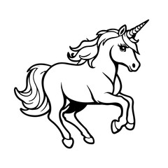 Cute unicorn - coloring book for kids