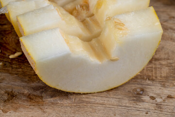 ripe delicious melon close up