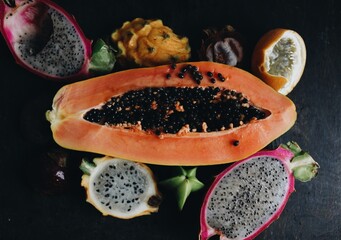 papaya on a plate