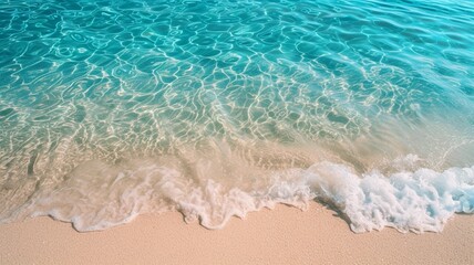 Fototapeta na wymiar White_Sand_Beach_with_Crystalline_Waters