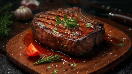 Juicy steak, delicious