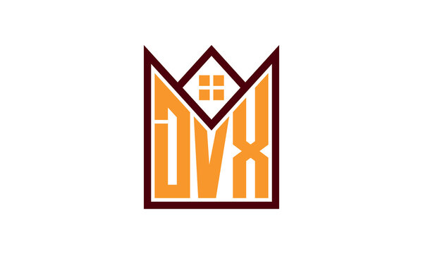DVX initial letter real estate builders logo design vector. construction ,housing, home marker, property, building, apartment, flat, compartment, business, corporate, house rent, rental, commercial