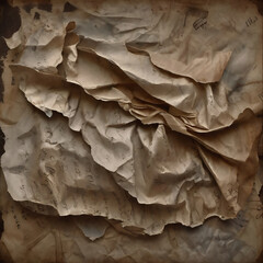 Crumpled paper as a background. Close-up image.