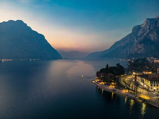 Lake Como at Twilight seen from Lecco