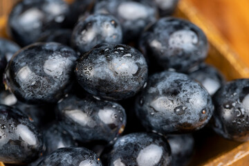 sweet ripe grapes on the table