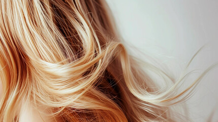 Naklejka premium blonde color woman hair on white background.