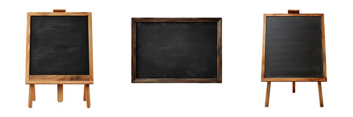 Set of blackboard isolated on a  transparent background