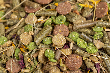 combined pet food for rodents, meat-free food