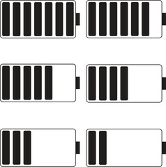 Battery icon set template 01