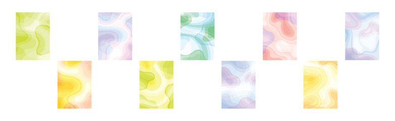 Gradient Abstract Greeting Card and Poster Vector Template Set