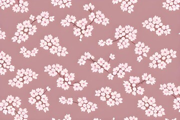 Repetitive cherry blossoms floral pattern