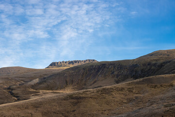 Fototapeta na wymiar Mountain and a blue sky, Iceland