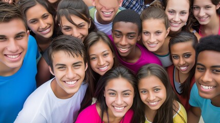 Young multi ethnic friends having fun together hanging out in the city - Friendship and diversity concept