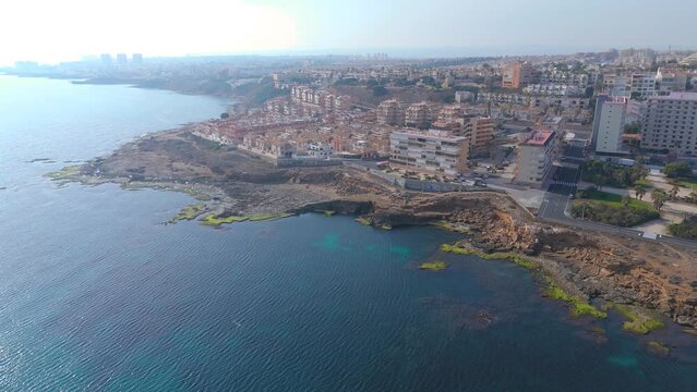 Aerial view of Cape Cervera, Torrevieja, Alicante, Spain