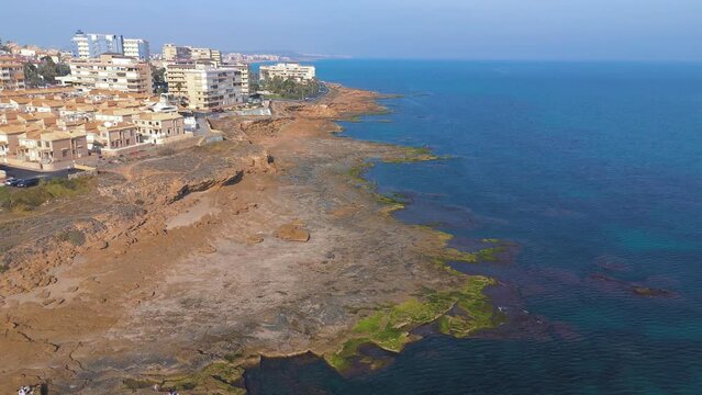 Aerial view of Cape Cervera, Torrevieja, Alicante, Spain