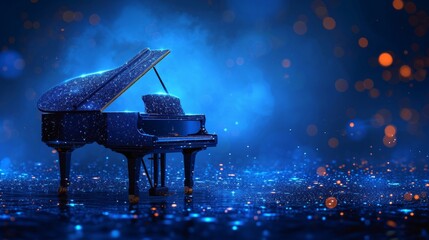 Beautiful background for piano concert extensions advertising