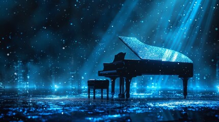Beautiful background for piano concert extensions advertising
