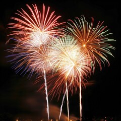 Obraz premium Spectacular fireworks in night sky