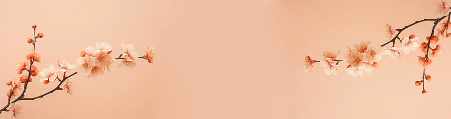 Naklejka premium banner with spring flowers, spring concept international Women's Day