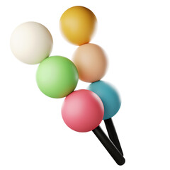 Dango Japanese Food 3D Icon Illustration