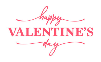 Happy valentine's elegant banner design with calligraphy text.