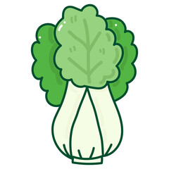 lettuce cartoon doodle