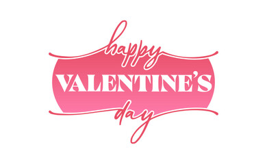 Valentine's Day banner. Elegant and romantic text design.