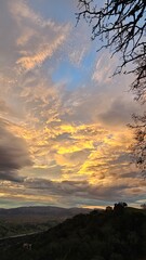 sunset over the mountains