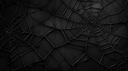 black cobweb background. Generative ai
