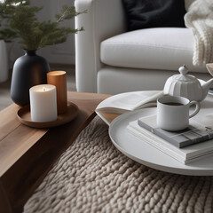 Fototapeta na wymiar Minimalist home living room concept