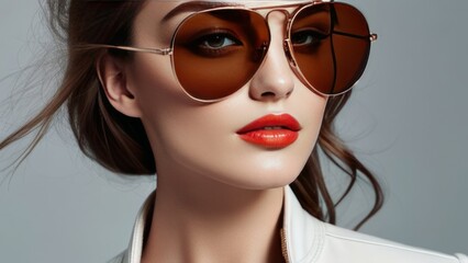 Fototapeta premium woman in aviator sunglasses ai generated