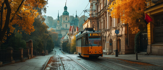 tram in the city