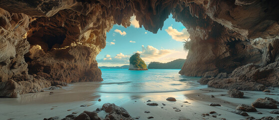 Art images about landscapes in the style. Far Cry tropical jungle beach