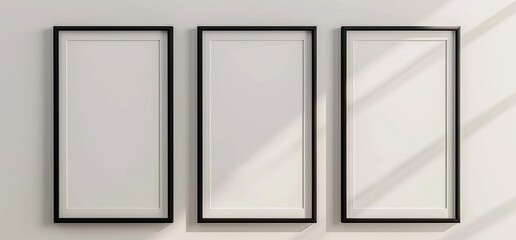 Emptied frames designed with spacious copy areas, ideal for mockups.
