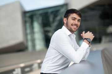 Good-looking young businessman feeling confident and determined