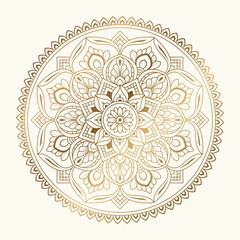 Elegant Golden Floral mandala Ornament Pattern design vector illustration