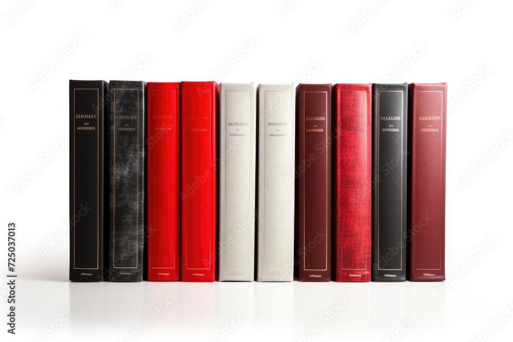 Poster a row of books sitting next to each other. perfect for illustrating education, knowledge, or a libra