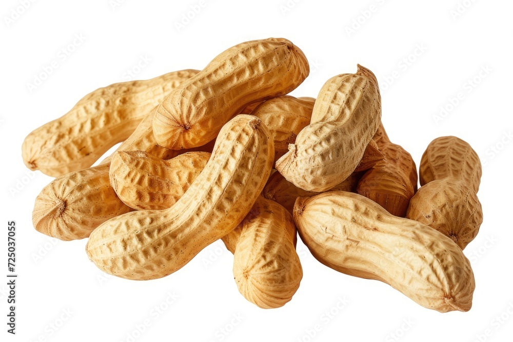Aufkleber A stack of peanuts arranged on top of each other. Can be used to depict a variety of concepts related to food, snacks, nuts, or a healthy lifestyle