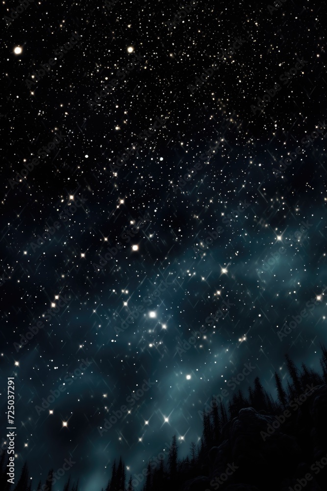 Poster a stunning view of a night sky filled with countless stars. perfect for astronomy enthusiasts or any