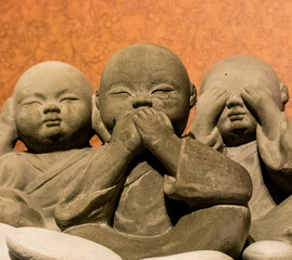 Buddha Figures, 3 Monkeys