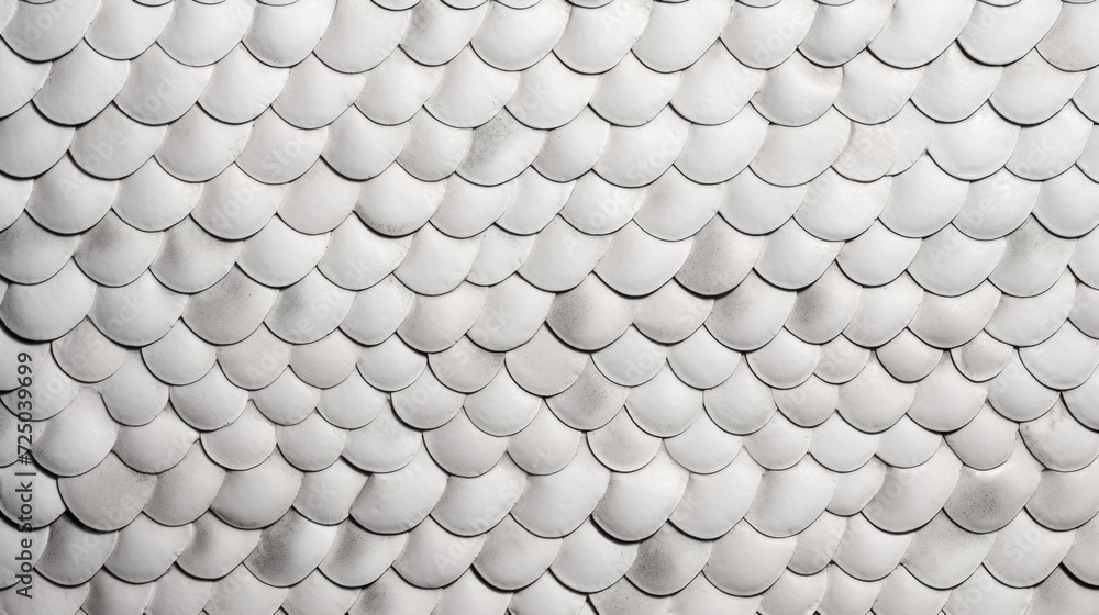 Poster A black and white photo capturing the intricate and mesmerizing pattern of fish scales. This versatile image can be used in various design projects, adding a unique and elegant touch