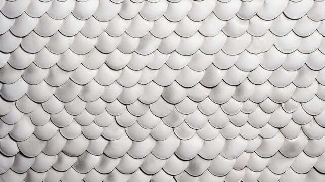 A black and white photo capturing the intricate and mesmerizing pattern of fish scales. This versatile image can be used in various design projects, adding a unique and elegant touch © Fotograf