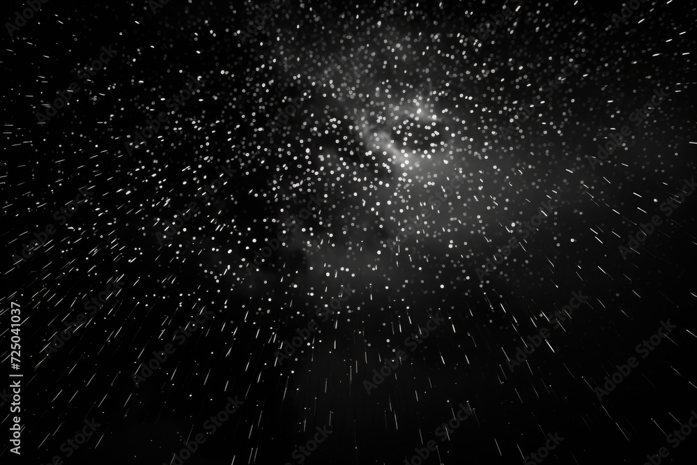 Poster A captivating black and white photo of a star-filled sky. Perfect for adding a touch of wonder and serenity to any project