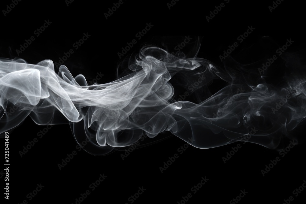 Poster A captivating image of smoke billowing out of a black background. Perfect for adding a mysterious and dramatic touch to any project
