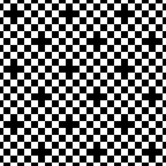 Seamless pattern. Ethnic motif. Quadrangles backdrop. Squares illustration. Tiles wallpaper. Checks ornament. Geometric background. Digital paper, textile print, web design, abstract. Vector artwork.