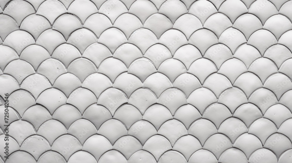 Poster A captivating black and white photo featuring a detailed fish scale pattern. Perfect for adding an elegant touch to any design or project