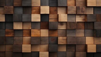 the wooden block wall design