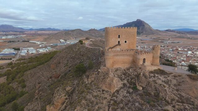 Aerial view of Jumilla, Region of Murcia, Spain